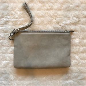 Express suede wristlet